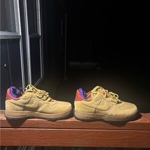 Nike Gold and Red Athletic Shoes